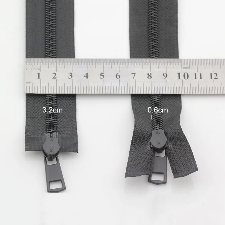 20/60/65/70/75/80/90/100/120/150cm 5# double open black&white nylon invisible waterproof zipper for down jackets outdoor jackets
