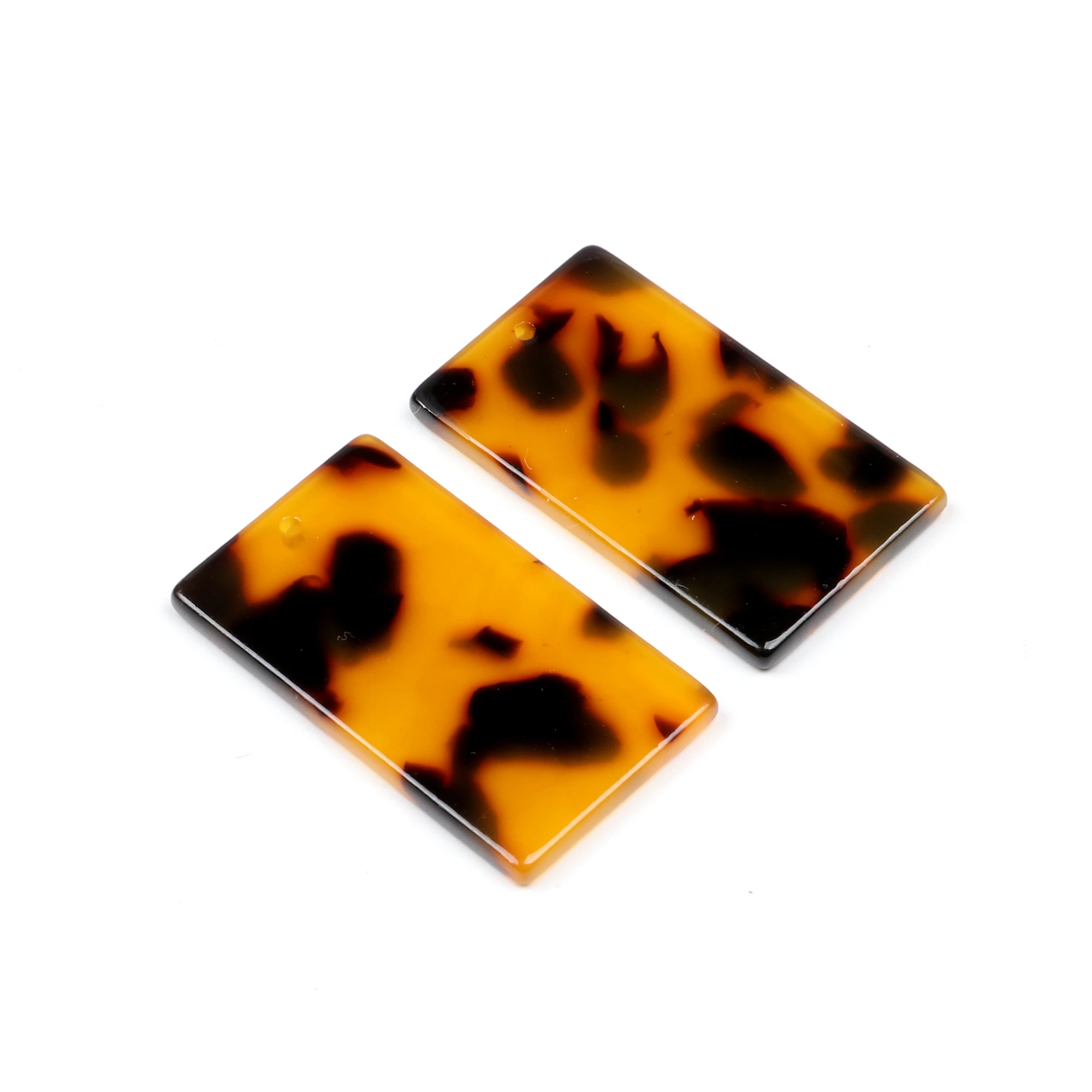 Tortoise Shell Earring Charm,Acetate Acrylic Beads,Rectangle Shaped ,Geometri,Boho Jewelry,34x20mm,Ohrringe finding-ACE269