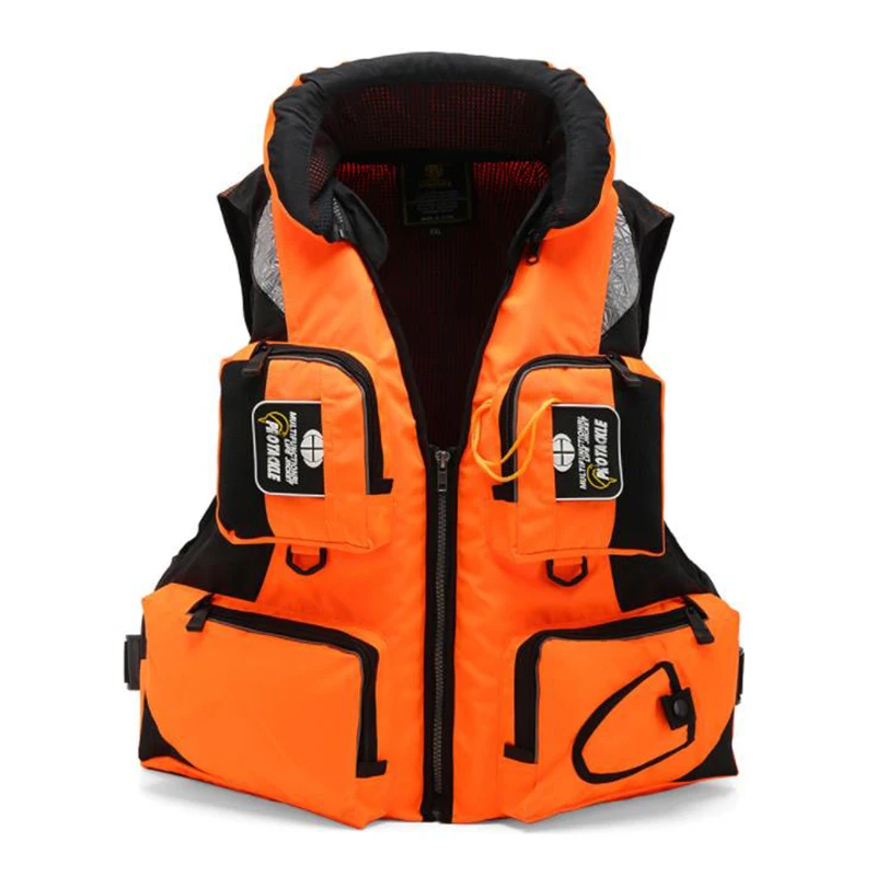 Outdoor Men Women Fishing Life Vest Breathable Safety Multi Pocket Waistcoat Boating Swimming Buoyancy Life Jacket