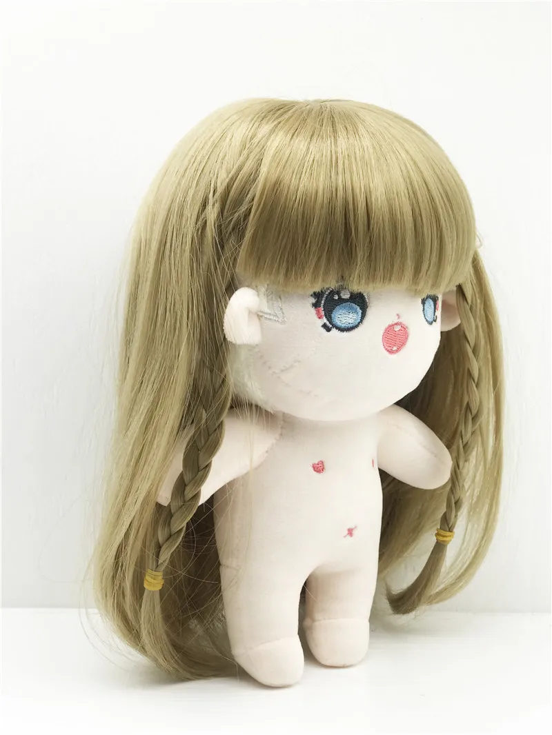 Mềm Mại 20Cm Tóc Búp Bê Tóc Giả Dài Thẳng Mái Tóc Vàng Có Thể Làm Nhiều Kiểu Tóc Tự Làm Phụ Kiện Búp Bê