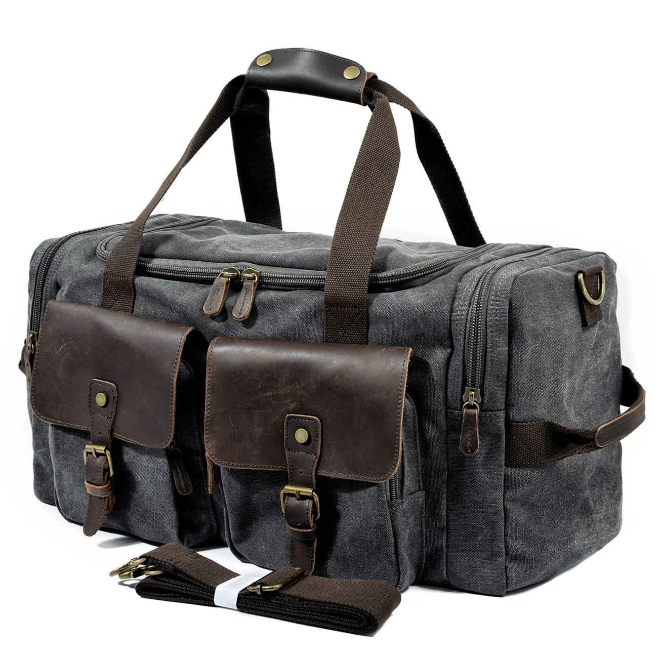 Imagem -02 - Bolsa de Viagem Retrô Masculina Bolsa de Ombro Transversal Esportiva de Viagem de Alta Capacidade para Negócios e Esportes