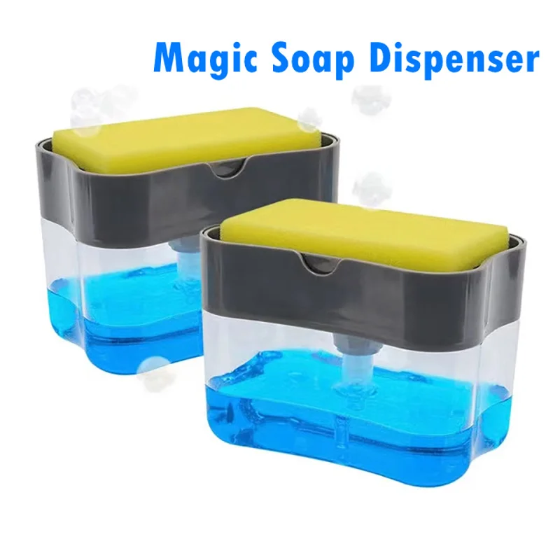 La spugna della pompa del sapone pulisce la cartuccia detergente automatica pressata spazzola della cucina dell'erogatore del sapone pressata Dropshipping