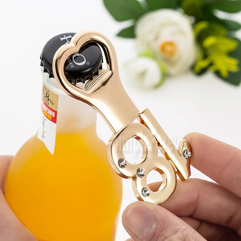 

200pcs 18th Bottle Opener 18th Year Anniversary Keepsake 18th Birthday Favors Event Giveaways Party Gifts Ideas Beer Cap Opener