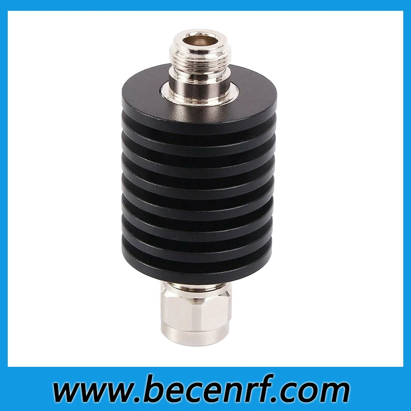 25W N-JK N female to male rf attenuator fixed attenuator DC-3GHZ/4GHZ 50ohm 1dB 2dB 3dB 10dB 20dB 30dB 40dB for lab