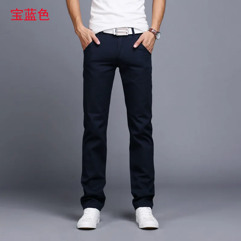 New Design Casual Men pants Cotton Spring and summer  Slim Pant Straight Trousers Fashion  Pants Men
