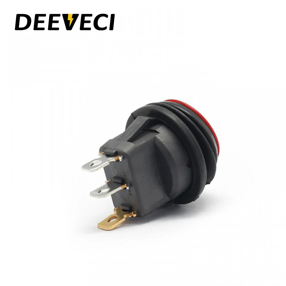 Kcd1 5a vermelho verde ip67 mini lâmpada redonda led 3 pinos liga desliga pc interruptor rocker pequeno