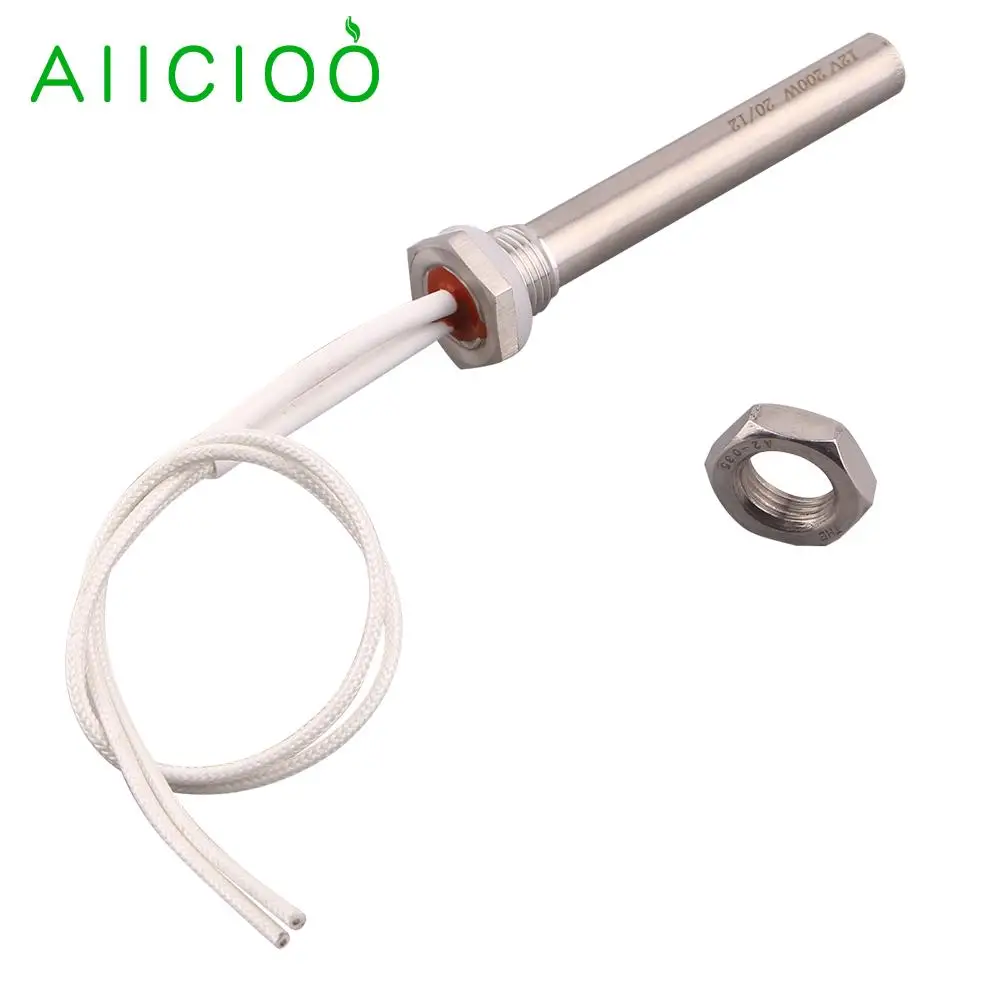 12V 24V Cartridge Heater M16 Immersion Tubular Heating Element Hot Water 50W 100W 150W 200W 300W SUS304 12*100mm