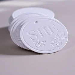 50pcs/lot High Quality White Cardboard Stock Hanging Tag Garment Accessories Card Handmade Clothing Price Tags