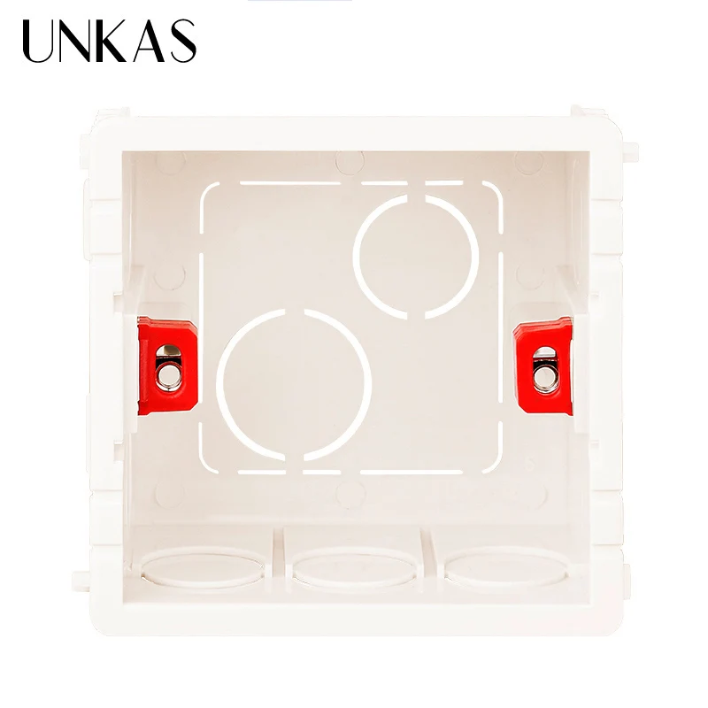 UNKAS Adjustable Mounting Box Internal Cassette 86mm*83mm*50mm For 86 Type Touch Switch and Socket Wiring Back Box