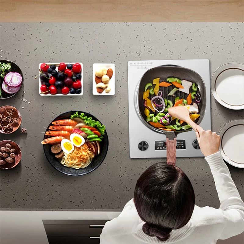 3000 واط ترقية مقعرة التعريفي طباخ المنزلية مقعرة أسفل مقلاة الطبخ موقد البطارية التجارية المتكاملة