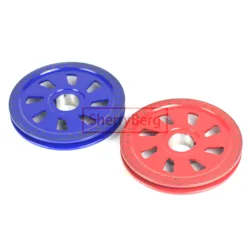 SherryBerg Red or Blue for Empi 9114 Color for Vw Beetle Bug Aluminum Crankshaft Stock Size Pulley W/Holes & Black Timing Marks