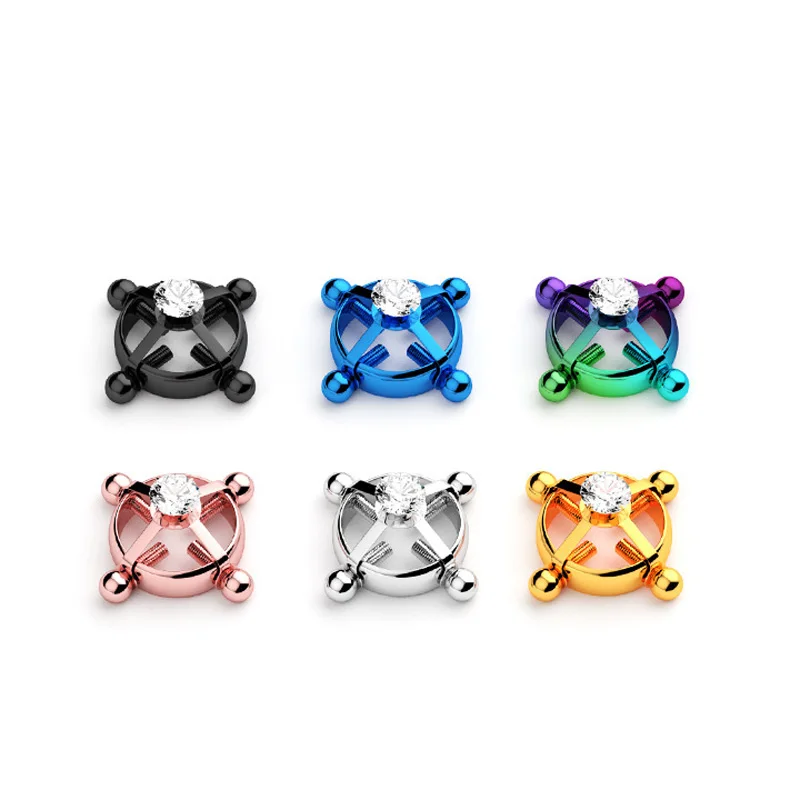 New Stainless Steel Fake Nipple Piercing Jewelry Non Piercing Fake Nipple Ring Charming Nipple Fake Body Piercing Jewelry