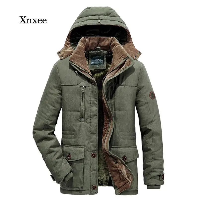 2021 Winter Mannen Dikke Warm En Winddicht Parka Jas Fluwelen Jas Casual Hooded Oversized Jas Parka Jas Mannen windjack