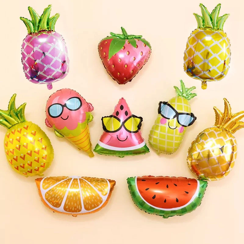 Summer Fruits DIY Foil Balloons for Baby Shower Decorations Waterlemon Pineapple BalloOn  for Birthday Party Decoration for Kid