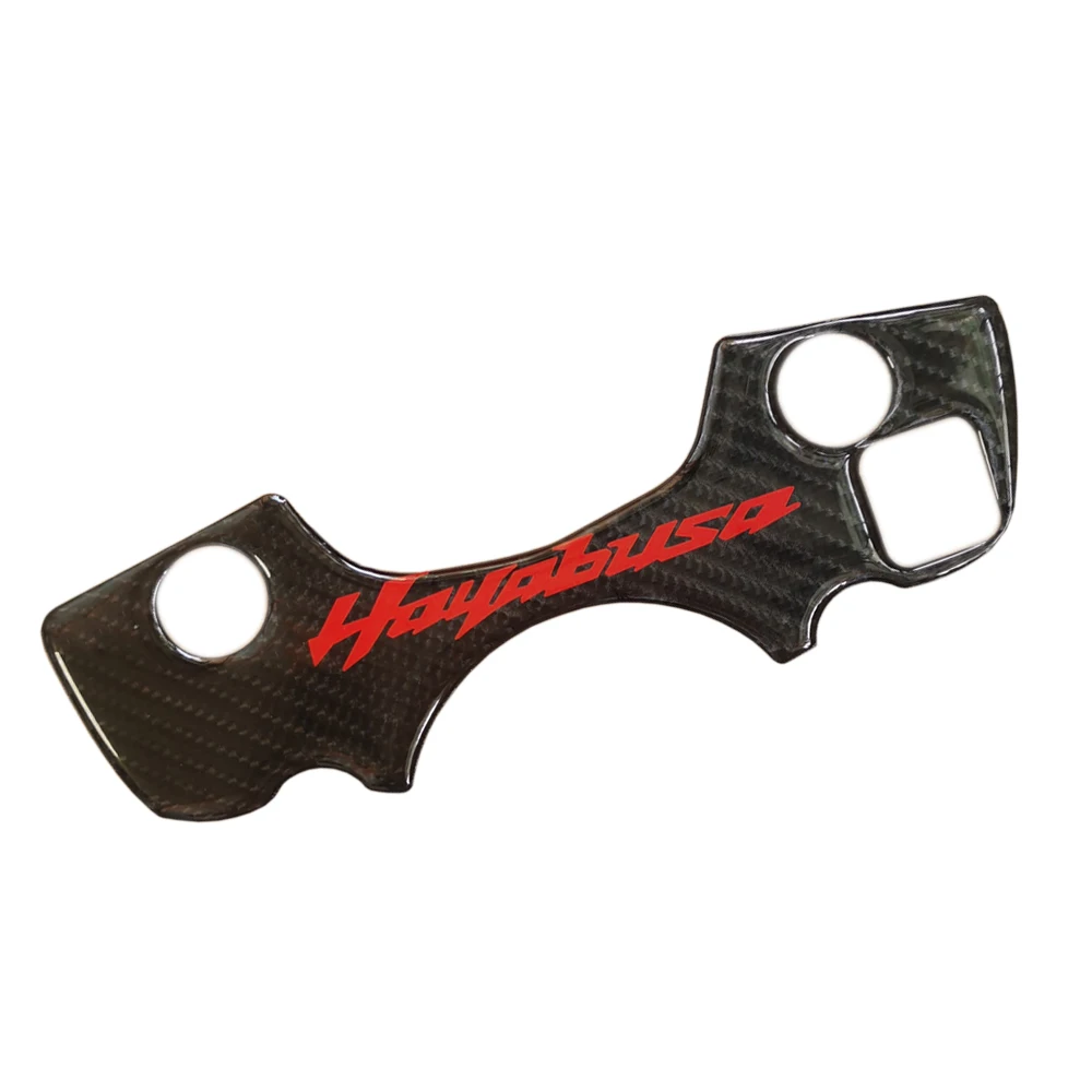 For Suzuki GSXR1300 GSXR 1300 Hayabusa Carbon Fiber Front Upper Clamp 3D Stickers Decal Protection Pad 2008 2009 2010 2011 2012