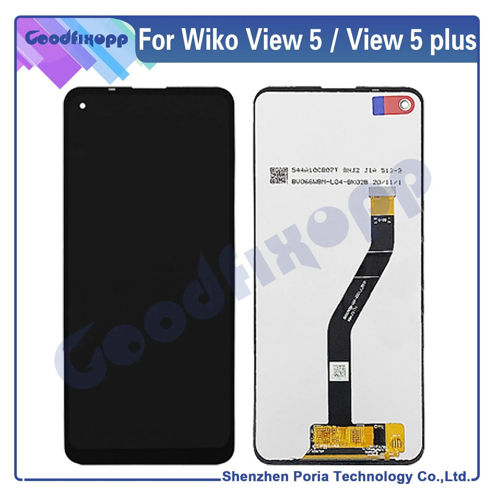 For Wiko View 5 Plus View5Plus W-V850 Battery Back Case Cover Rear Lid Housing Door Glass Lens Repair Parts Replacement