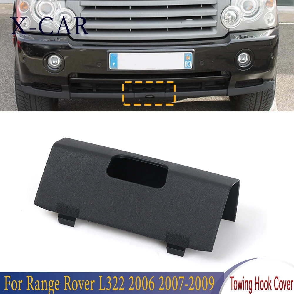 

X-CAR 1 PCS Car Front Bumper Towing Hook Cover Black Car Accessories For Range Rover L322 2006 2007 2008 2009 DPC500280PUY