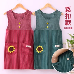 New waistcoat waistcoat apron female side buckle fashion kitchen cooking home work oil-proof overalls