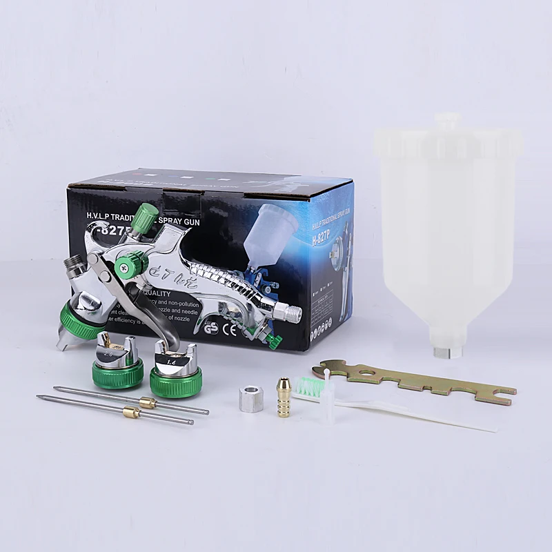 HVLP Professional Spray Gun Kit 1.4/1.7/2.0mm Nozzle Gravity Spray Gun Machine Car Painting Pneumatic Sand Blasting Gun Tool Set