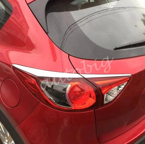 Крышка заднего фонаря для Mazda CX-5 2013-2016 CX5, хромированная задняя фара, накладка, молдинг, автомобильные детали, аксессуары