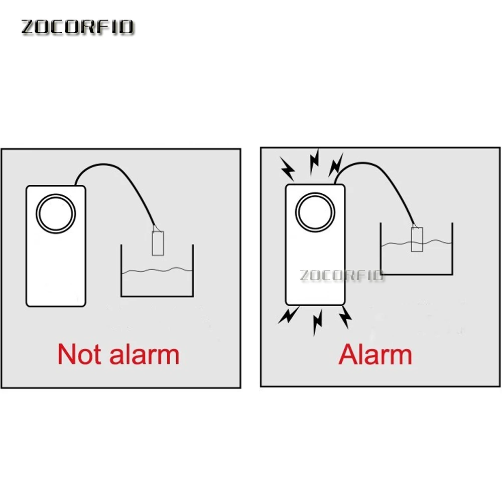 Water Leak Detector Sensor Leakage Alarm Detection 110dB Alert Wireless Home Security Alarm System