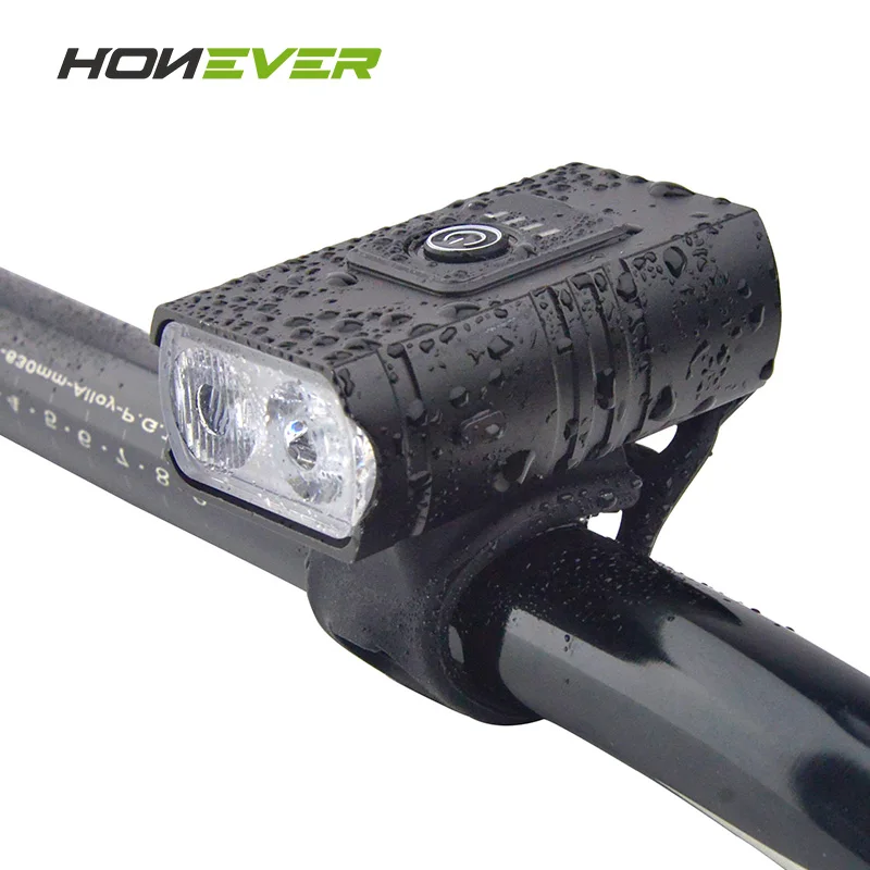 Bicycle Light Double T6 Bright Bike LED USB Rechargeable Flashlight Aluminium Alloy Waterproof Lamp 1200mah 350lm