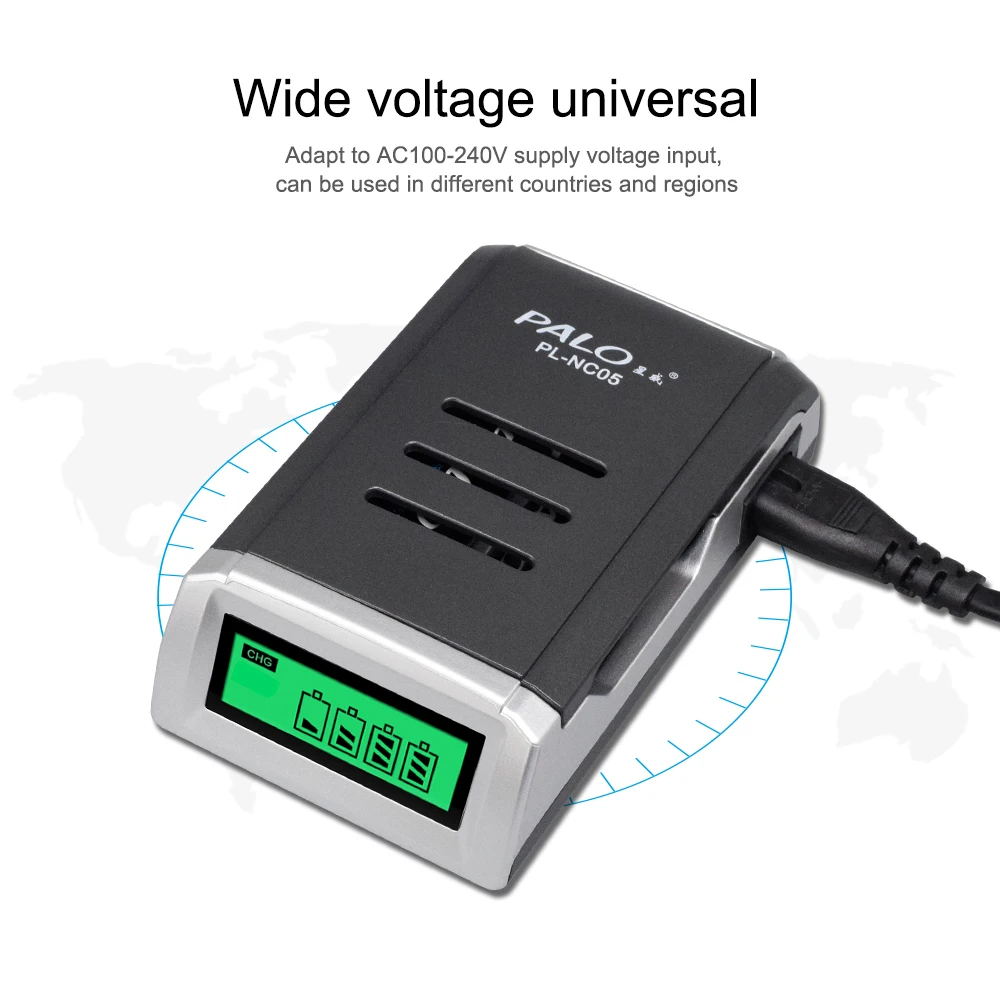 4 Slots LCD display Smart Charger for AA/AAA nihm Batteries+4 pcs AAA 1100mah+4 pcs AA 3000mah nimh rechargeable batteries