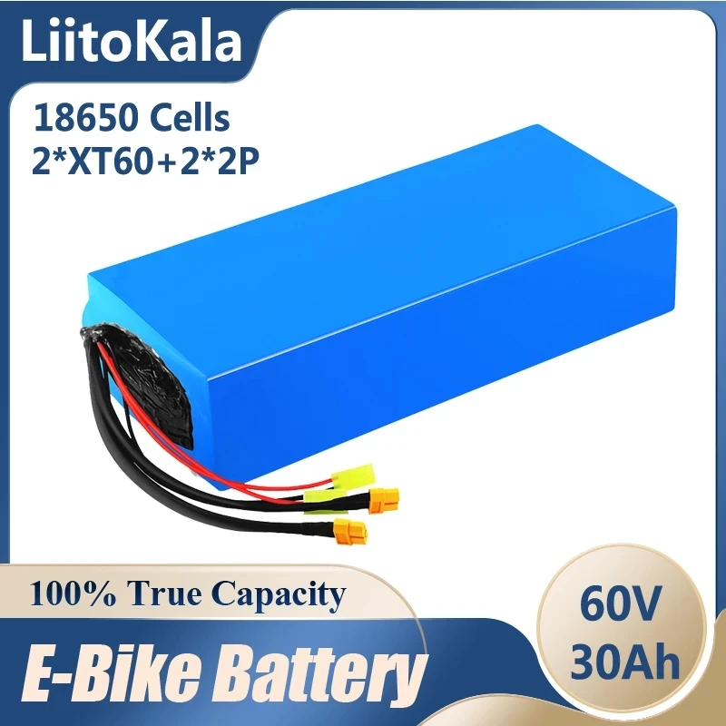 Imagem -04 - Liitokala 60v Ebike Bateria 20ah 30ah 40ah 50ah Bateria de Íon de Lítio Bateria de Bicicleta Elétrica 60v Scooter Elétrico Bateria 50abms