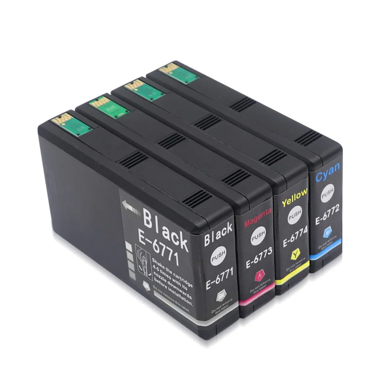 

4Pcs Compatible Ink Cartridge T6771 T6772 T6773 T6774 for Epson WorkForce Pro WP-4011 WP-4091 WP-4511 WP-4521 WP-4531 WP-4592