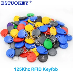 Impermeável Smart Card Key Fob, Tag RFID, Proximidade Keyfob, Cor ID Keychain, Controle de Acesso, 125KHz, 100pcs