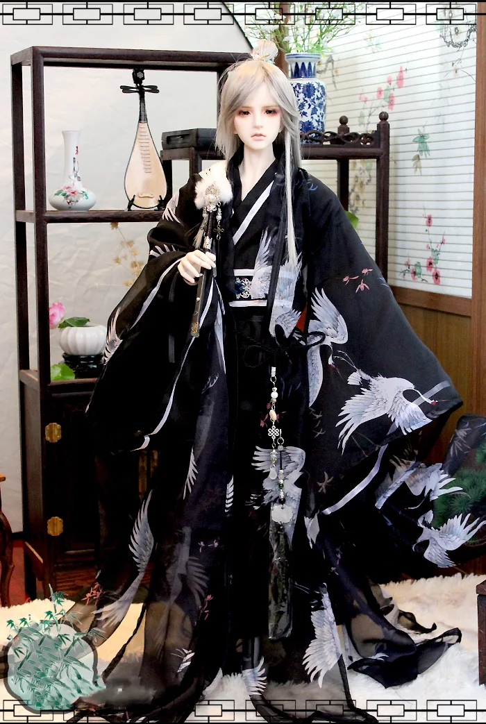 

1/4 1/3 Scale BJD Clothes Accessories Chinese Ancient Costume Hanfu Dress Warrior Outfit For BJD/SD ID75 Strong Uncle Doll A0676