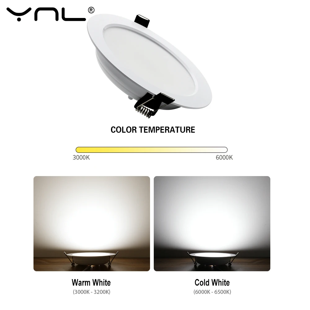 7 w 9 12 15 18 ponto led downlight ac 220 v 240 v à prova dwaterproof água quente branco frio cozinha redonda recesso lâmpada led iluminação local