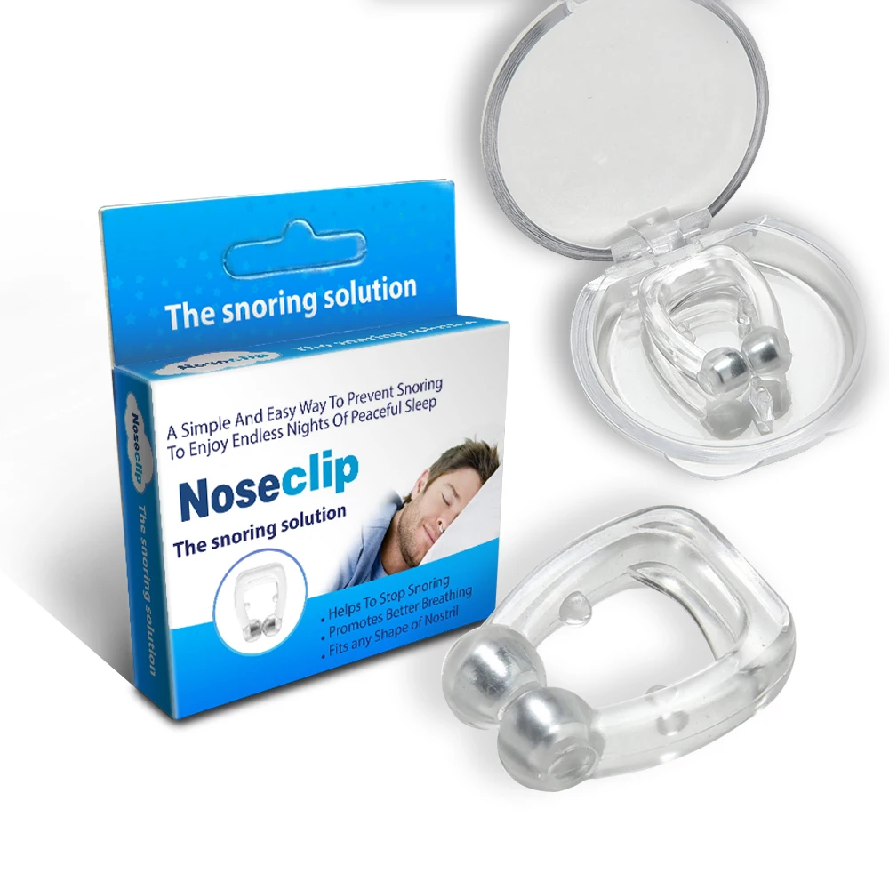 1pcs/Box Anti-Snoring Silicon Magnetic Nose Clip Stop Snoring Clips Health Care Better Breath Sleeping Aid Snore Reduce Tool
