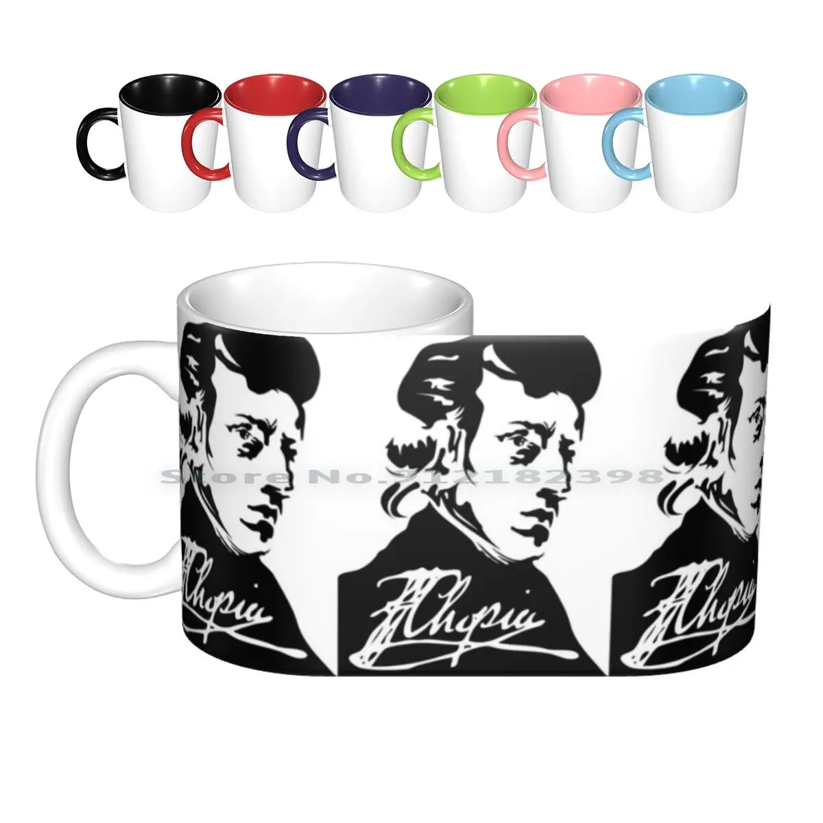 Frédéric Chopin ( 1810 – 1849 ) ( I ) Ceramic Mugs Coffee Cups Milk Tea Mug Chopin Music Musician Composer Artist Romantic