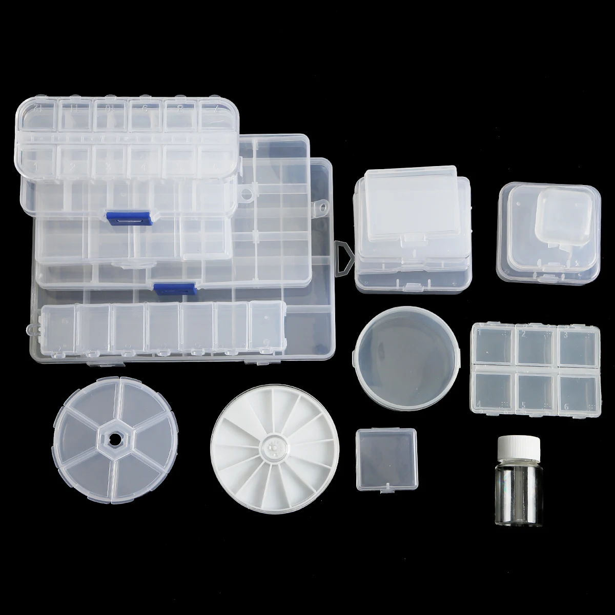 Plastic Jewellery Box with Mirror, Adjustable Storage