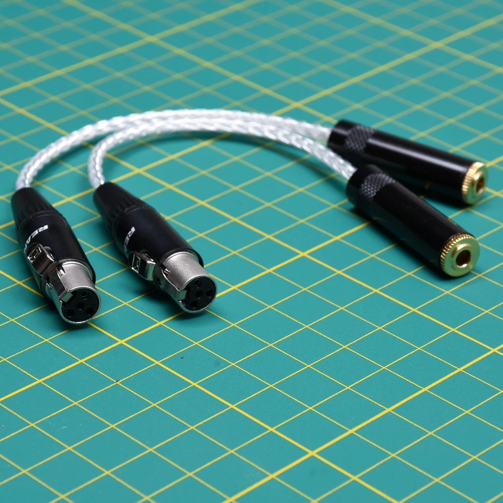 Imagem -05 - Dual Mini Xlr Fêmea para 3.5 mm Fêmea Adaptador de Áudio Compatível para Zmf Eikon Auteur Audeze Lcd2 Lcd3 Lcd4 Lcd-x Lcd-xc