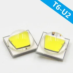 10pcs lot 10W  Bright High Quality Full Power T6-U2 5050 LED Lamp Bead Flashlight Light LED Diode Chip Light With 20mm Base