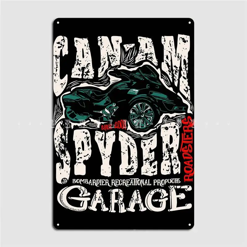 Can Am Spyders Retro Poster Metal Plaque Funny Home Club Party Plaques Tin Sign Poster