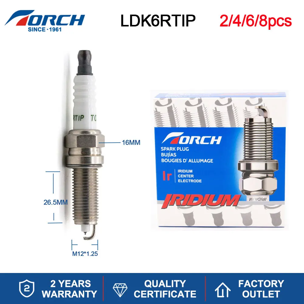 Candles Iridium Platinum for Candle 93815 ILKR6F11 SILZKR6B11 TORCH LDK6RTIP Replace Spark Plug for Denso VXUH20I Kia 1884610060