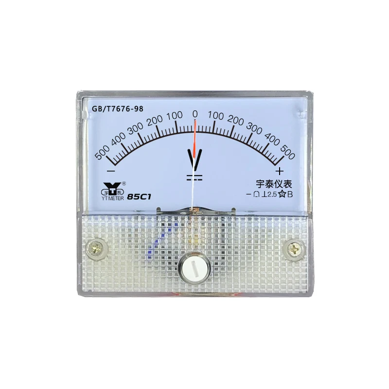 85c1 positive and negative voltmeter DC Voltage 5V ± 10V 15V 20V 30V 400V 500V bidirectional 1000V pointer voltmeter 56 * 64mm i