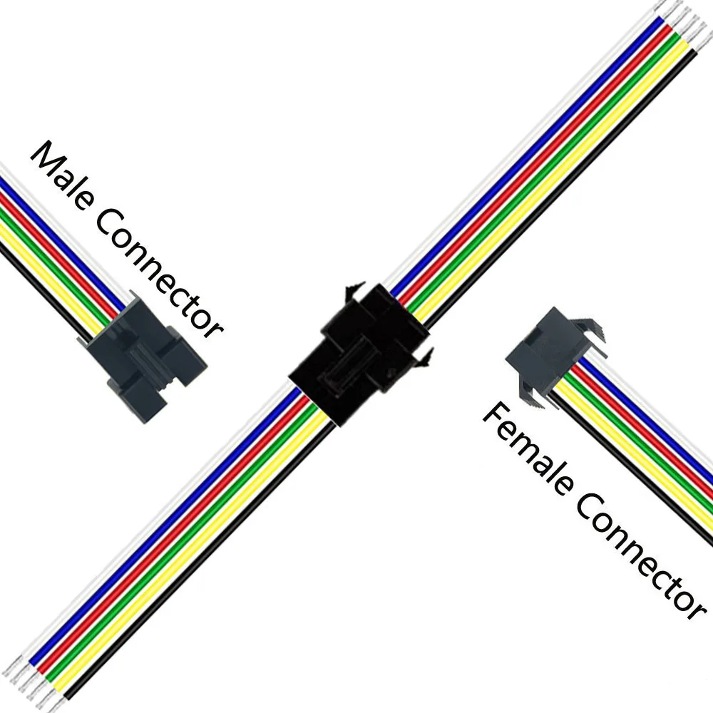 1-50Pairs JST LED Connector Male And Female  2pin/3pin/4pin/5pin ForWS2811/WS2812B/SK6812/WS2813/WS2815 Led Strip Light