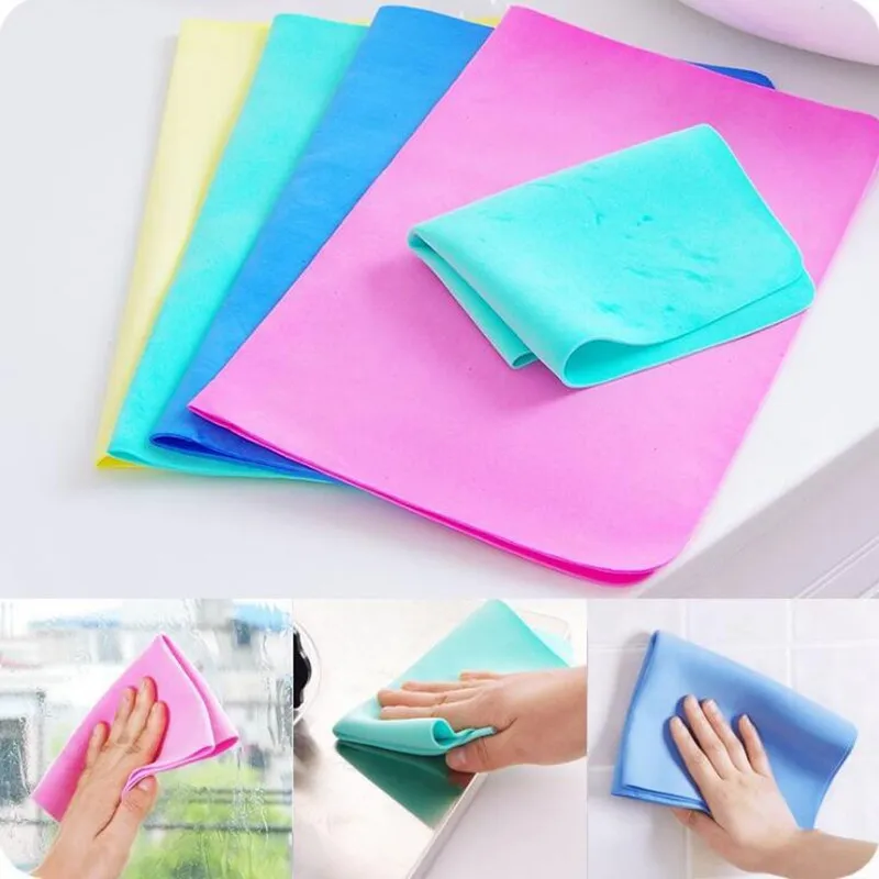 1pc 40x28cm PVA Chamois Car Wash Towel Cleaner Care Accessories Home Clean Multi-purpose Quick Dry Hair Cloth Glass  Tool