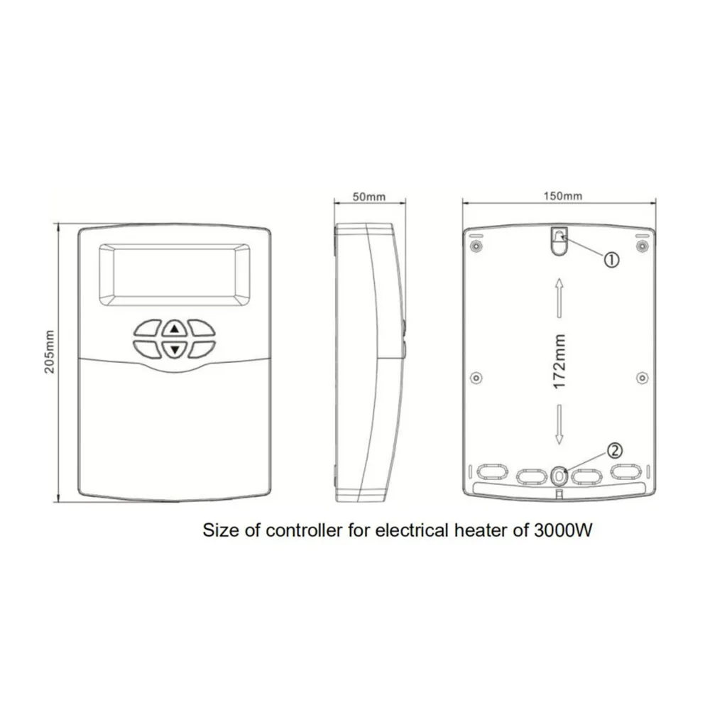 SR609C Solar Smart Water Heater Controller for Compact Pressurized System with 3000W H1 20 Meters Cable NTC10K Energy Ultisolar