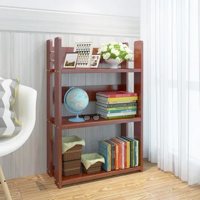 Bookshelf Desk Creative Study Bookcase Tree Shaped Furniture Decor Book Rack Multi-grid Storage Shelf Wooden Display Shelf