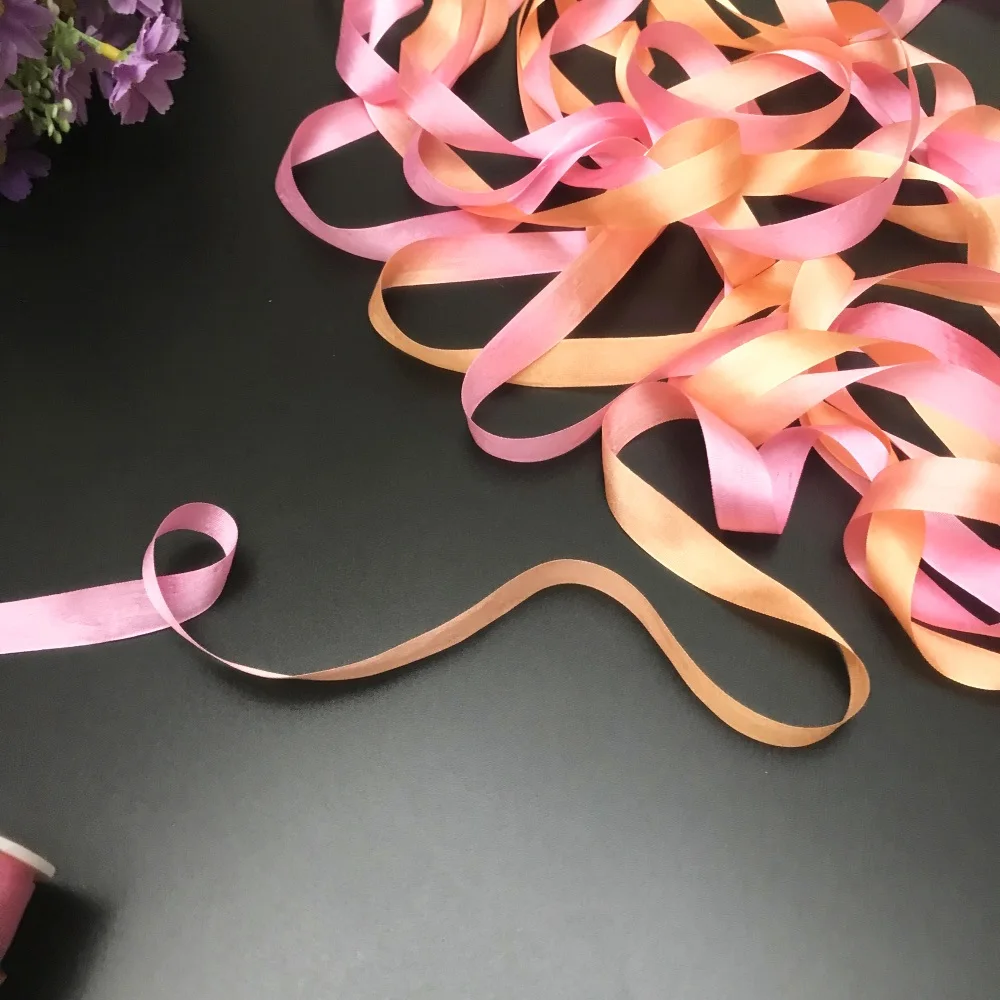 13mm,100% real pure silk woven double face taffeta silk ribbons for embroidery and handcraft project,gift packing,high quality