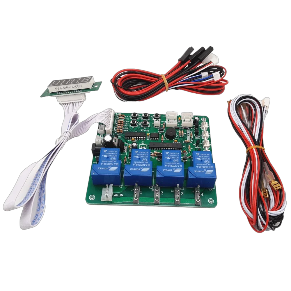 JY-21 4 digits Display 4 Channel Timer Board for Bill Acceptor Coin Acceptor, Time Control pcb for car washing machine