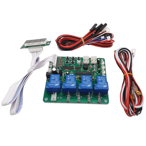 Imagen 2 del producto JY-21 con pantalla de 4 dígitos, tablero temporizador de 4 canales para aceptador de billetes, aceptador de monedas, Control de tiempo pcb para lavadora de coche
