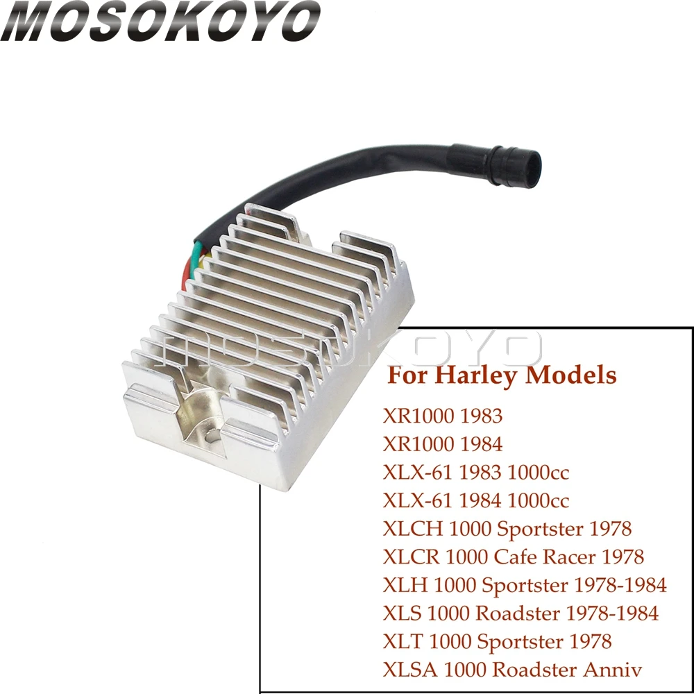 

Voltage Regulator Rectifier Assembly For Harley XLT1000 XLH1000 XLCH1000 Sportster XLS1000 Roadster 1978-1984 XLCR1000 CAFE RACE