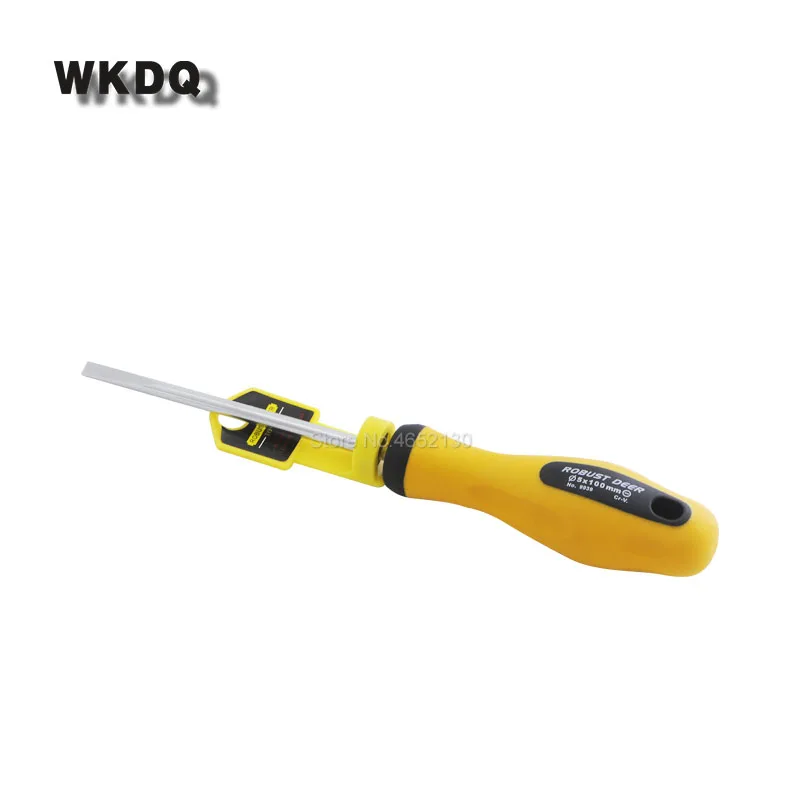 Slot Screwdriver WKT 5*100 1Pc Din Rail Terminal Block Tool Magnetic Chuck Wire Electrical Connector Mannal Tool Screw Driver