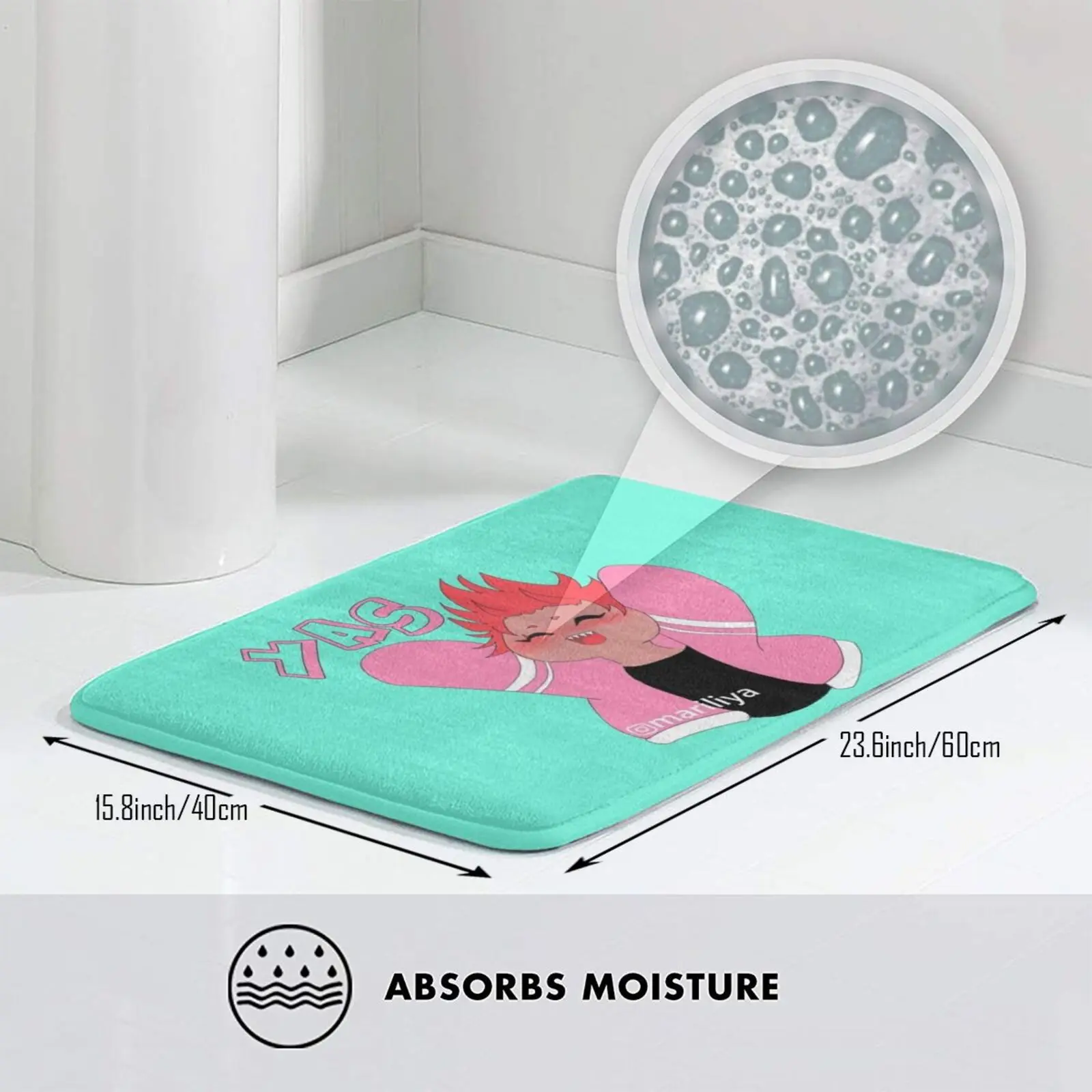 كيريشيما تشيبي السجاد حصيرة البساط وسادة لينة عدم الانزلاق كيريشيما كيريشيما إيجيرو أنيمي فانارت اللون الباستيل لطيف مضحك #4